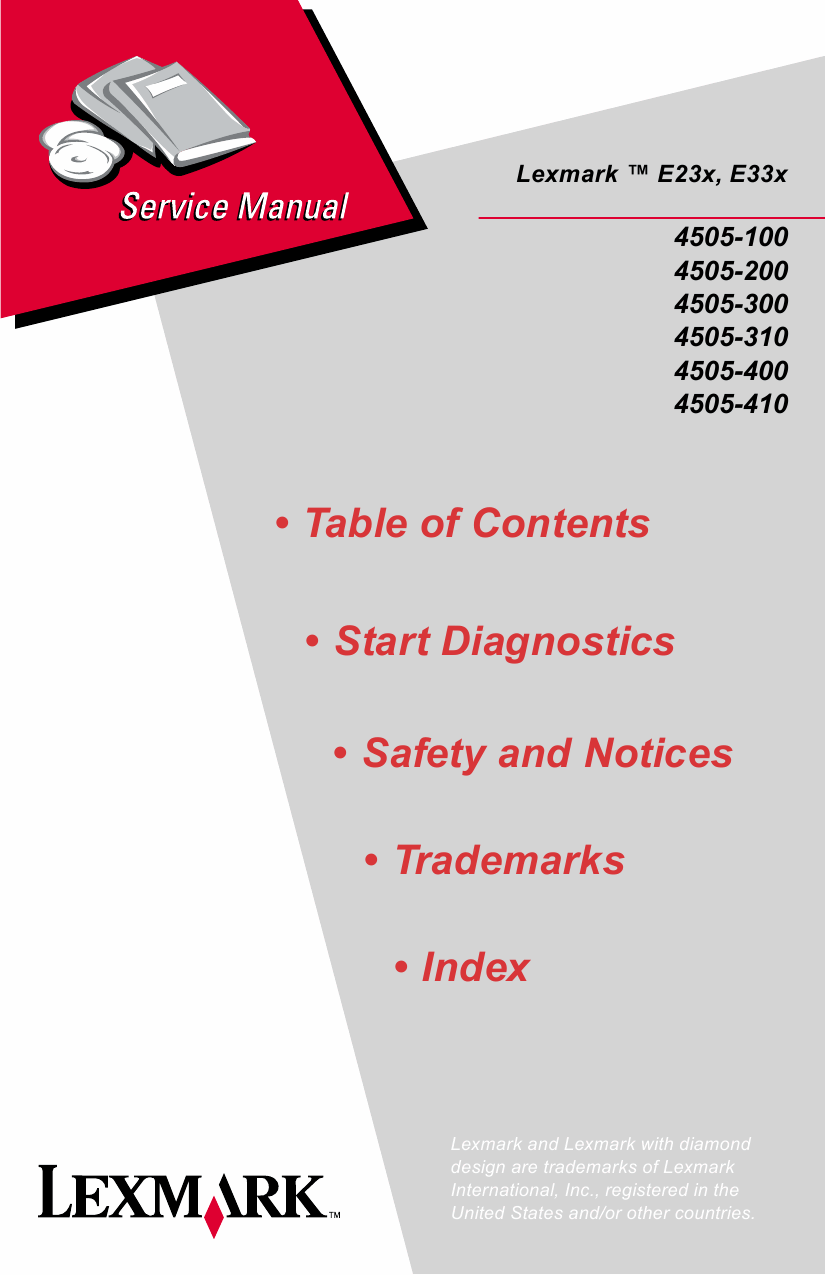 Lexmark E E230 E232 E234 E330 E332 E334 4505 Service Manual-1